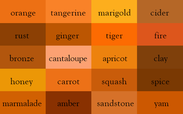 สีในภาษาอังกฤษ