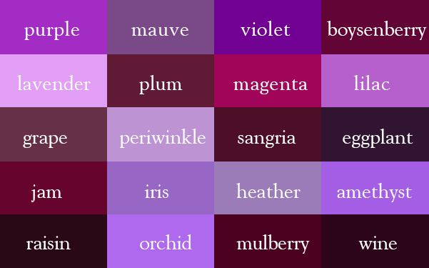 สีในภาษาอังกฤษ