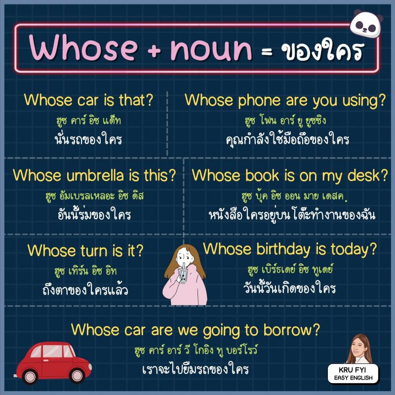 รู้ไว้ ถามคล่อง What, Where, When, Why, Whose, Which, How, Who