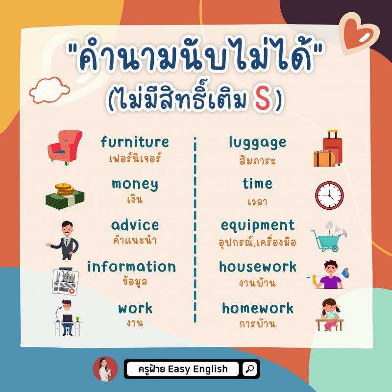 วิธีการเติม s ที่คำนาม