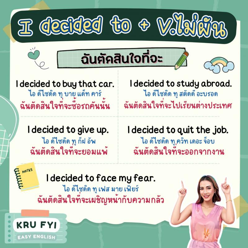 โครงสร้างง่ายๆ สำหรับผู้เริ่มต้น เอาไว้ไปฝึกแต่งประโยคภาษาอังกฤษ