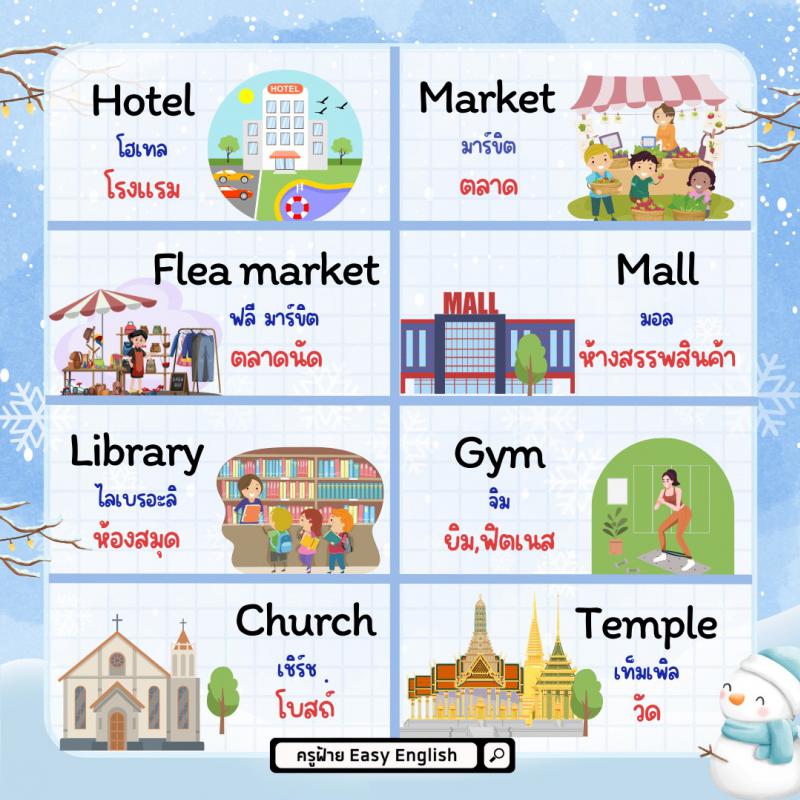 คำศัพท์หมวดสถานที่